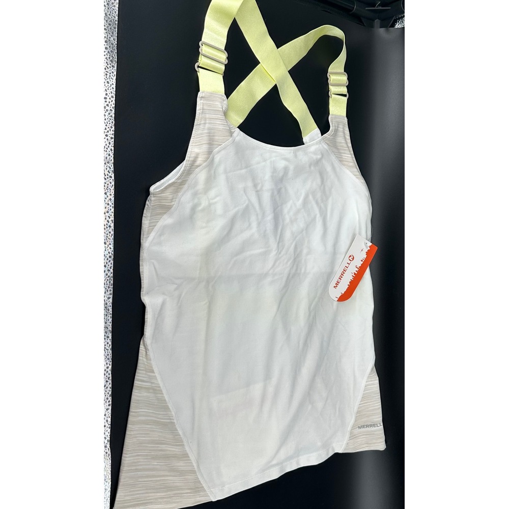 Merrell‎ Women's white/Yellow Athletic Tank Top M Select Wick Medium